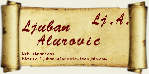 Ljuban Alurović vizit kartica